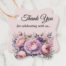 Etiquetas Para Recuerdos Elegantes colores florales suaves pastel Gracias