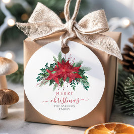 Etiquetas Para Recuerdos Elegantes Navidades de escritura floral de la poin