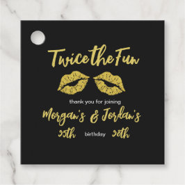 Etiquetas Para Recuerdos Elegantes parejas de oro negro Besos de oro conjun