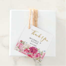 Etiquetas Para Recuerdos Elegantes Peony Florals Rosa Gracias
