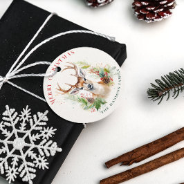 Etiquetas Para Recuerdos Elegantes y elegantes Navidades de venado Personal