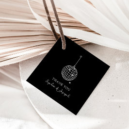 Etiquetas Para Recuerdos Elegir cualquier color | Ball de disco negro mínim