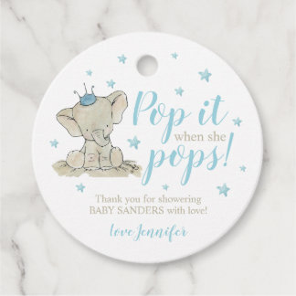 Etiquetas Para Recuerdos Elephant Pop it cuando ella hace el favor de las e