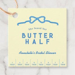 Etiquetas Para Recuerdos Ella encontró su Desayuno de Boda Butter Half Blue