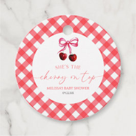 Etiquetas Para Recuerdos Ella es la cereza en la cima del Baby Shower de ce