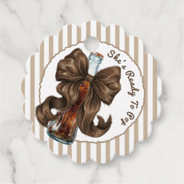 Etiquetas Para Recuerdos Ella Está Lista Para Parir Fiesta de Bebé con Lazo