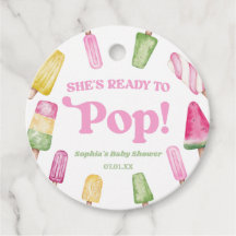 Ella está lista para usar Baby Shower rosado