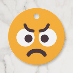 Etiquetas Para Recuerdos Emoji de colores Personalizados agresivos y furios