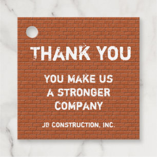 Etiquetas Para Recuerdos Empleados Gracias A Red Brick Wall Business