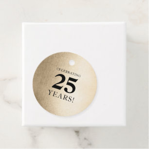 Etiquetas Para Recuerdos EMPRESA ANIVERSARIO elegante negocio oro negro