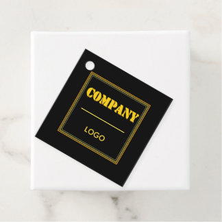 Etiquetas Para Recuerdos Empresa personalizada negra moderna personalizada