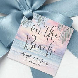 Etiquetas Para Recuerdos En la boda en la playa