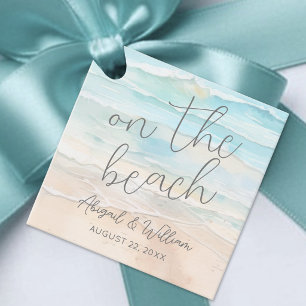 Etiquetas Para Recuerdos En la boda en la playa