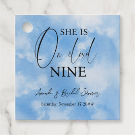 Etiquetas Para Recuerdos En la Nube Nueve de Caligrafía 9, la Ducha Azul Br