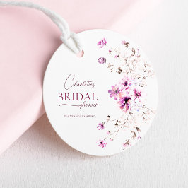 Etiquetas Para Recuerdos Encantadora lluvia de flores silvestres rubí para 