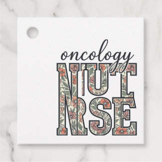 Etiquetas Para Recuerdos Enfermera de Oncología Floral Vintage