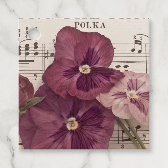 Etiquetas Para Recuerdos Entre las pansias (Anverso)