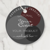 Envase elegante de productos grises y borgoñosos