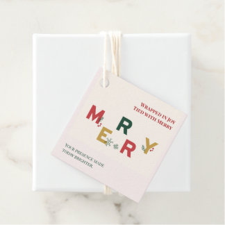 Etiquetas Para Recuerdos Envueltos en Alegría Atados con Feliz Navidad