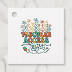 Etiquetas Para Recuerdos Equipo de Acceso Vascular Diseño de Camiseta Médic