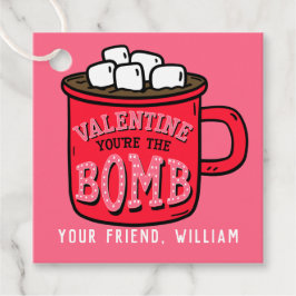 Etiquetas Para Recuerdos Eres la bomba caliente Cocoa Bomba de San Valentín