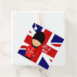 Etiquetas Para Recuerdos Es un Baby Shower temático de boy Union Jack