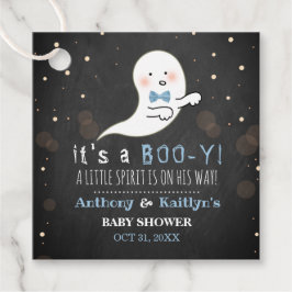 Etiquetas Para Recuerdos ¡Es un Boo-y! Baby Shower de Little Spirit Hallowe