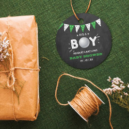 Etiquetas Para Recuerdos ¡Es un chico! Baby Shower con temas de golf