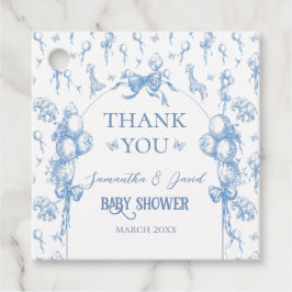 Etiquetas Para Recuerdos Es un globo Baby Shower de globo azul animal ciego