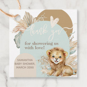 Etiquetas Para Recuerdos Es un niño Safari Theme Lion Baby Shower