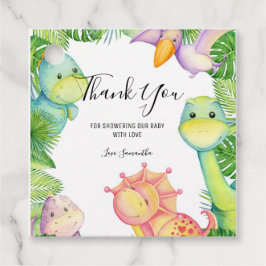 Etiquetas Para Recuerdos Es una fiesta de baby shower de dinosaurio niño