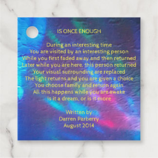 Etiquetas Para Recuerdos Es una vez suficiente poema - Favor de las etiquet