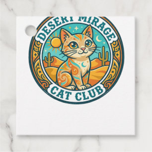 Etiquetas Para Recuerdos Espejismo del desierto Gato Idea de regalo para ma