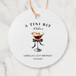 Etiquetas Para Recuerdos Espresso Martini Tini un cumpleaños mayor