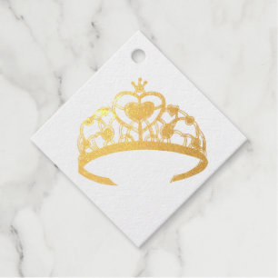 Etiquetas Para Recuerdos Espumosa princesa reina Tiara vestido corona