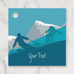 Etiquetas Para Recuerdos Esquí alpino personalizado