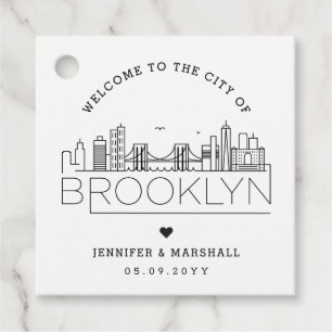 Etiquetas Para Recuerdos Esquina de Brooklyn   Boda Favor De La Bienvenida