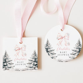 Etiquetas Para Recuerdos Está frío fuera del Baby Shower rosado