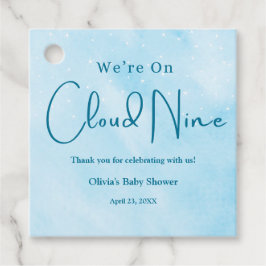 Etiquetas Para Recuerdos Estamos en Cloud Nine Boy Baby Shower