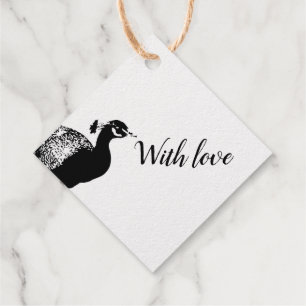 Etiquetas Para Recuerdos Estampilla de goma de pavo real