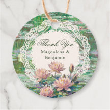 Estanque de Nenúfar Rosa Floral Encaje Vintage Bod