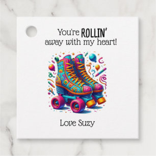 Etiquetas Para Recuerdos ¡Estás a Rollin' Away con mi corazón! Roller Skate