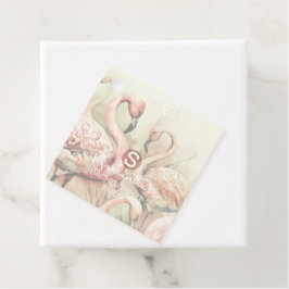 Etiquetas Para Recuerdos Estilo Chic Flamenco Monograma Personalizado
