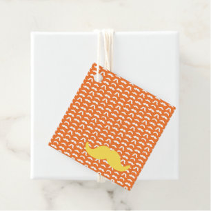 Etiquetas Para Recuerdos Estilo de bigote Naranja Colorido amarillo Diversi