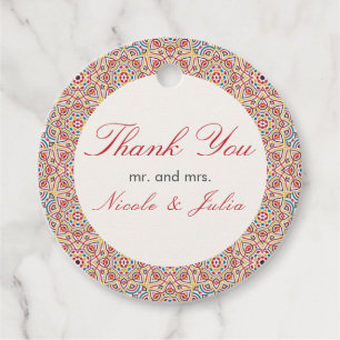 Etiquetas Para Recuerdos Estilo geométrico parquear Boda metálico de cobre