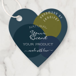 Etiquetas Para Recuerdos Estiloso de los colores de mostaza azul oscuro