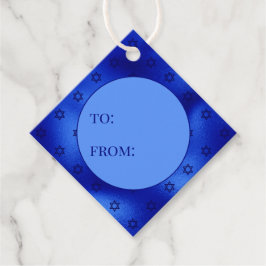Etiquetas Para Recuerdos Estrella azul real de David Hanukkah a favor de T