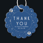 Etiquetas Para Recuerdos Estrella de la noche Celestial Mystical Blue Graci<br><div class="desc">Starry night gracias etiquetas de favores</div>