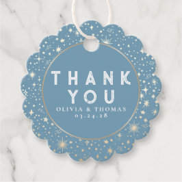 Etiquetas Para Recuerdos Estrella de la noche Celestial Mystical Dusty Blue