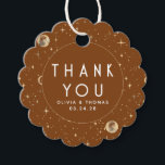 Etiquetas Para Recuerdos Estrella de la noche Celestial Mystical Terracotta<br><div class="desc">Starry night gracias etiquetas de favores</div>